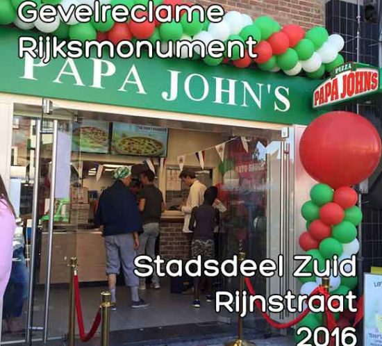 Rijnstraat gevelreclame - Omgevingsvergunning