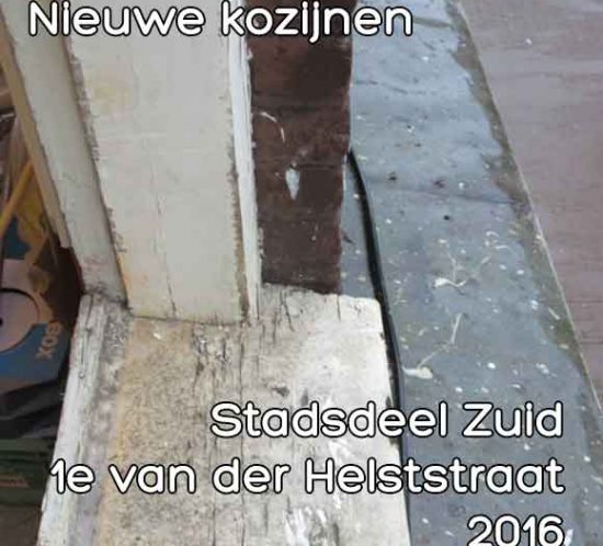 Eerste van der Helststraat 78 nieuwe kozijnen
