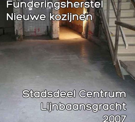 Lijnbaansgracht omgevingsvergunning funderingsherstel en nieuwe kozijnen