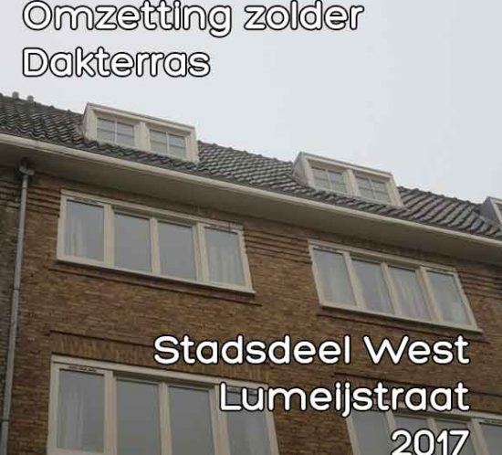 Lumeijstraat omgevingsvergunning omzetting zolder dakterras