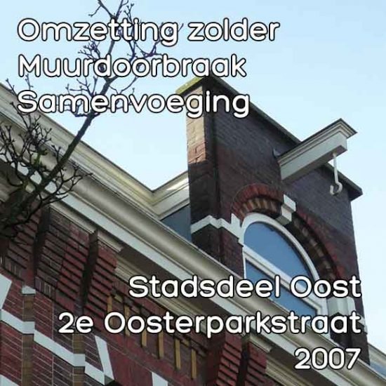 Oosterparkstraat omgevingsvergunning muurdoorbraak