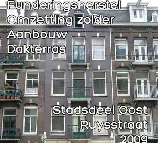 Ruysstraat omgevingsvergunning aanbouw dakterras