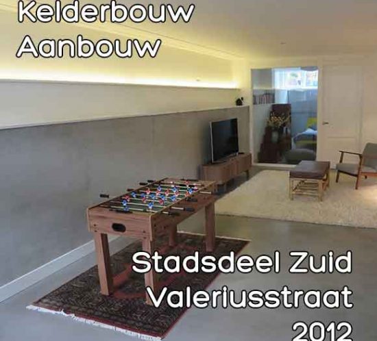 Valeriusstraat omgevingsvergunning kelderbouw